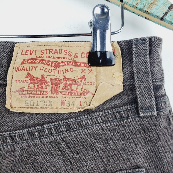 501 XX Levi's Gray Men's Jeans Red Tab 5 Pkt 34/31 - Picture 11 of 11